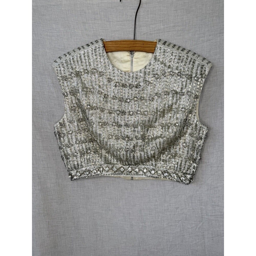 Vintage Designer Pat Sandler for Highlight Rhinestone Embellished Cocktail Top